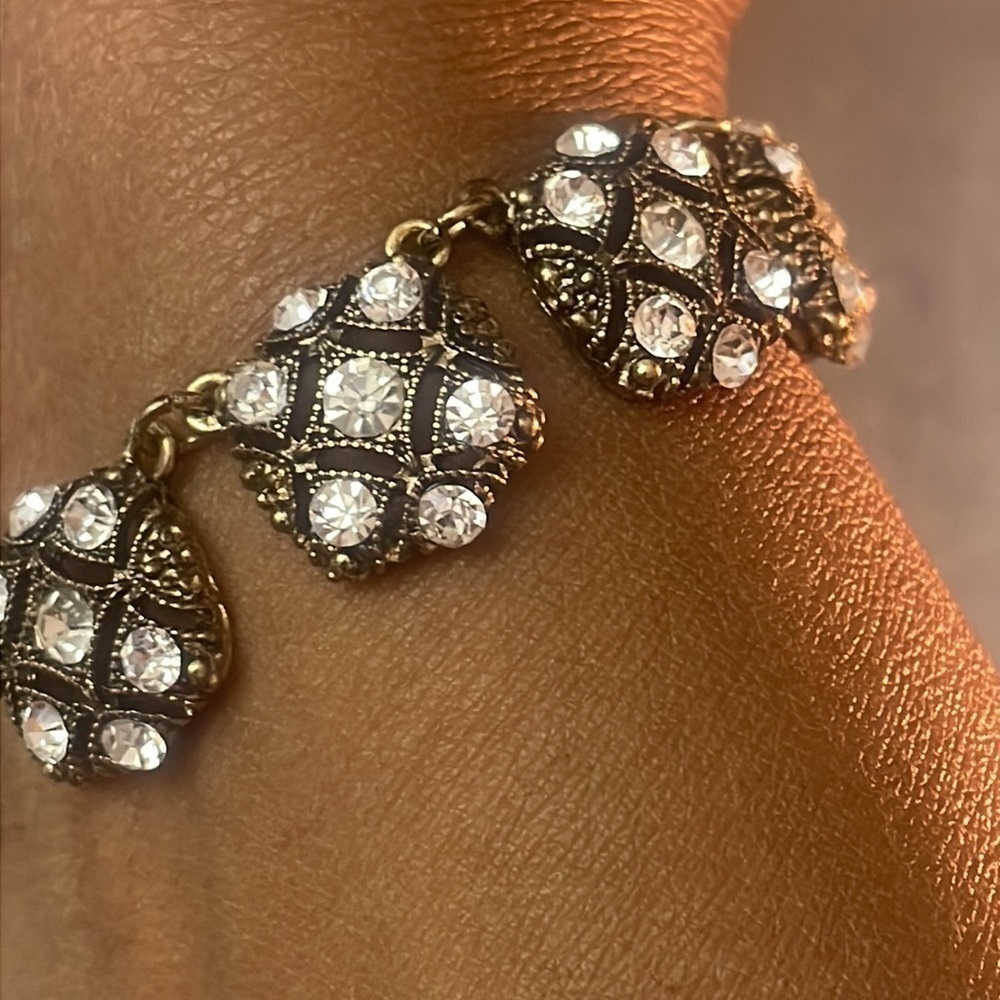 Necklace Stunning Statement Square Simulated Diam… - image 2